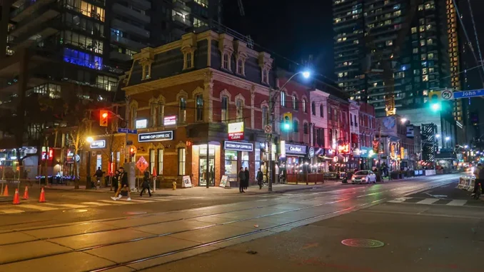 The Entertainment District in Toronto